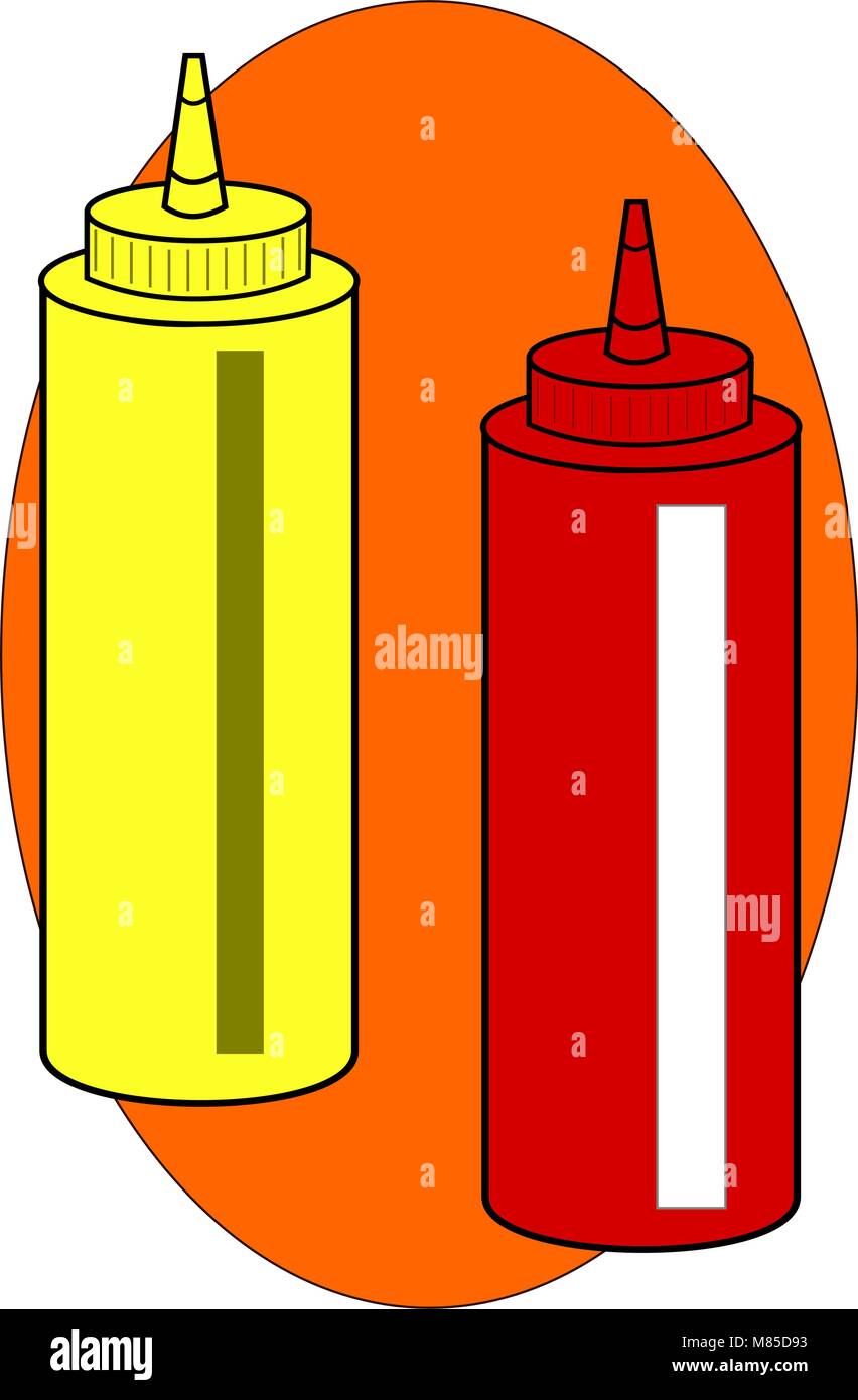 Restaurant squeeze bottles Stock Vector Images Alamy