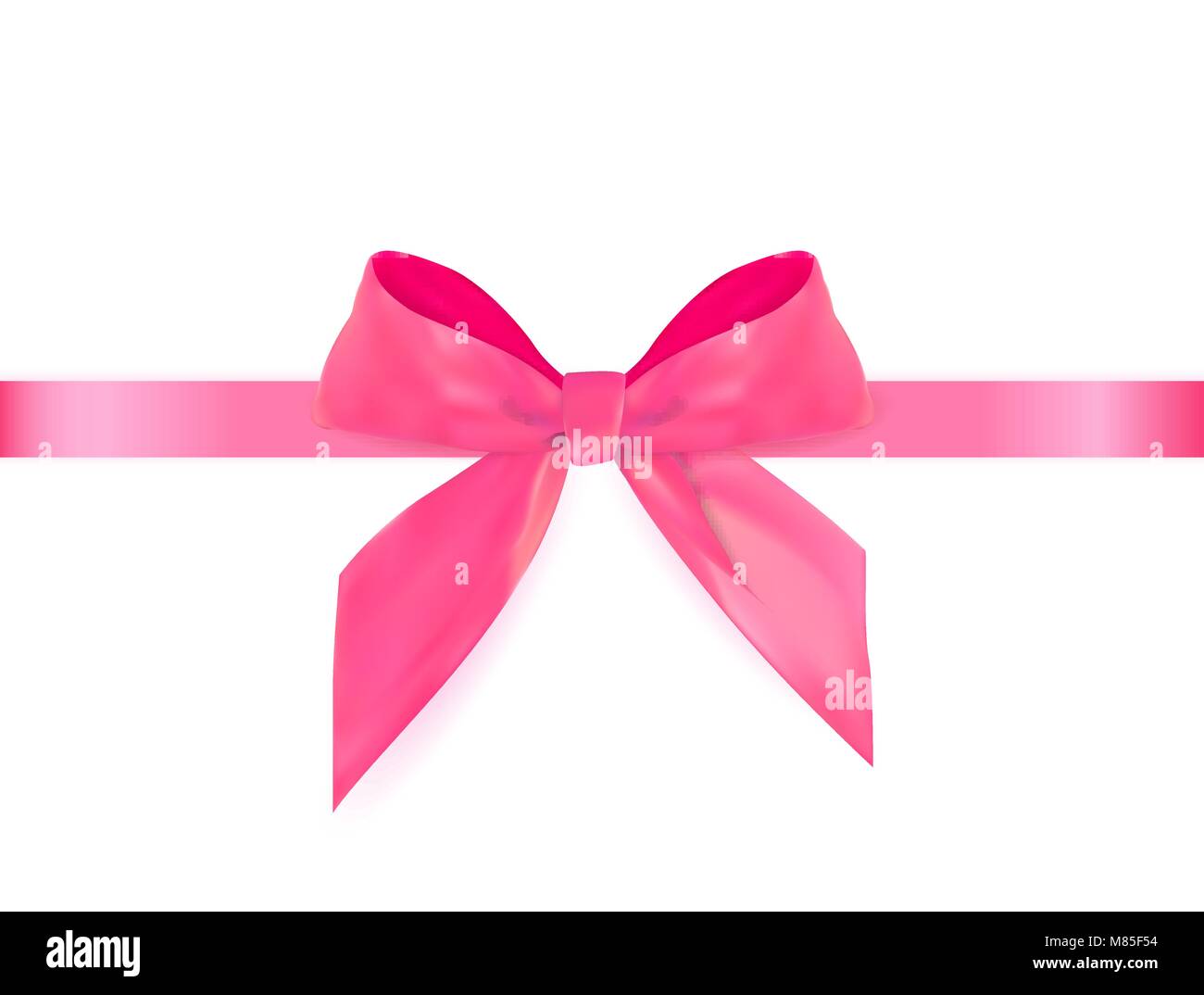 Pink bow isolated Stock Vector Images - Alamy