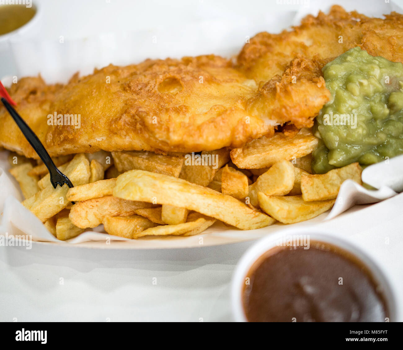 Fish chips salt vinegar hires stock photography and images Alamy