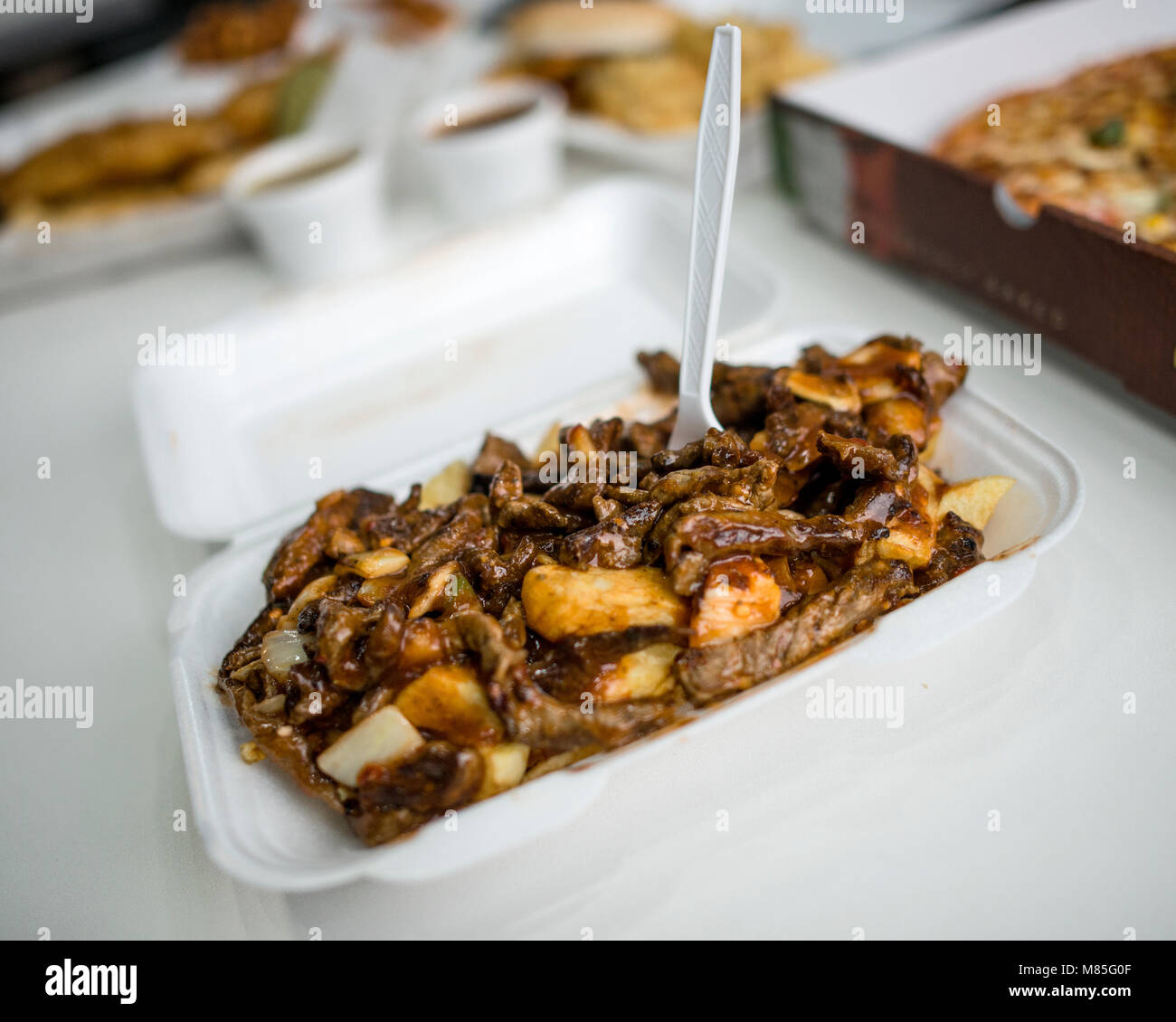 Curry and Chips Takeaway Stock Photo Alamy