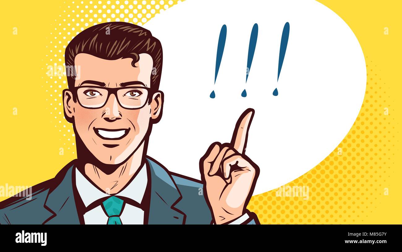Male index finger pop art hi-res stock photography and images - Alamy