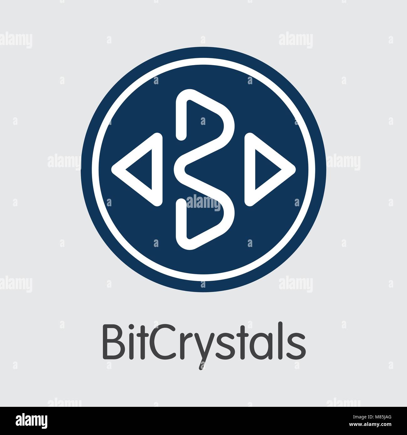 Bitcrystals - Cryptographic Currency Symbol. Stock Vector