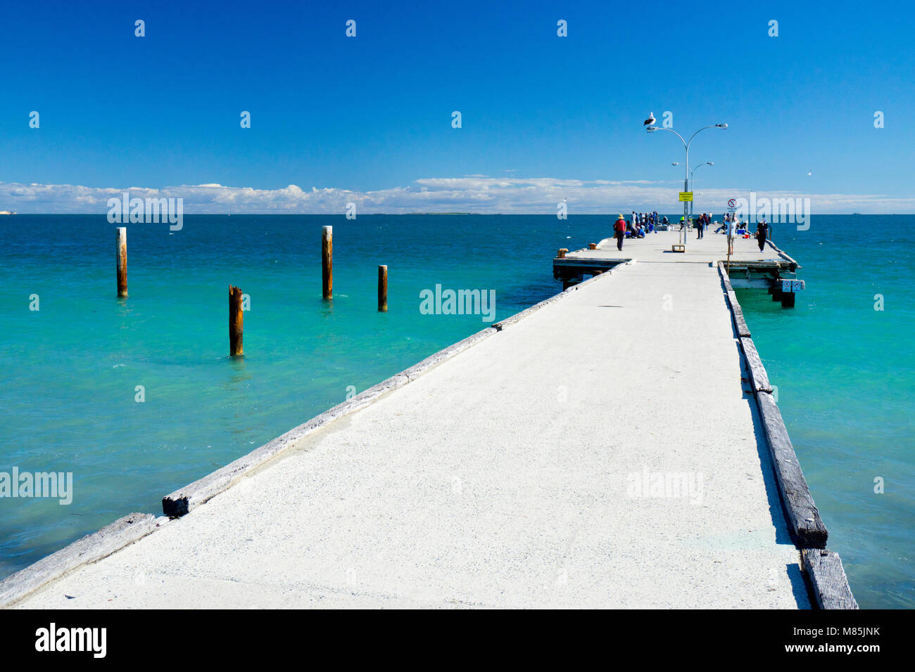 Old ammunition loading jetty, Coogee Beach, Western Australia Stock Photo