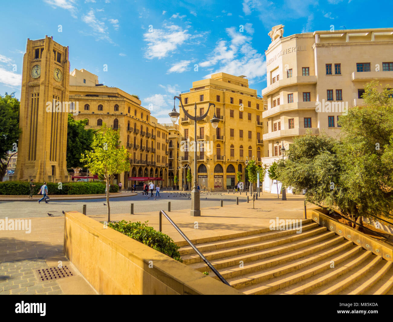 BEIRUT, LEBANON - MAY 22, 2017: View of Beirut Central District (or Centre Ville), the city's historical, geographical, commercial and administrative. Stock Photo