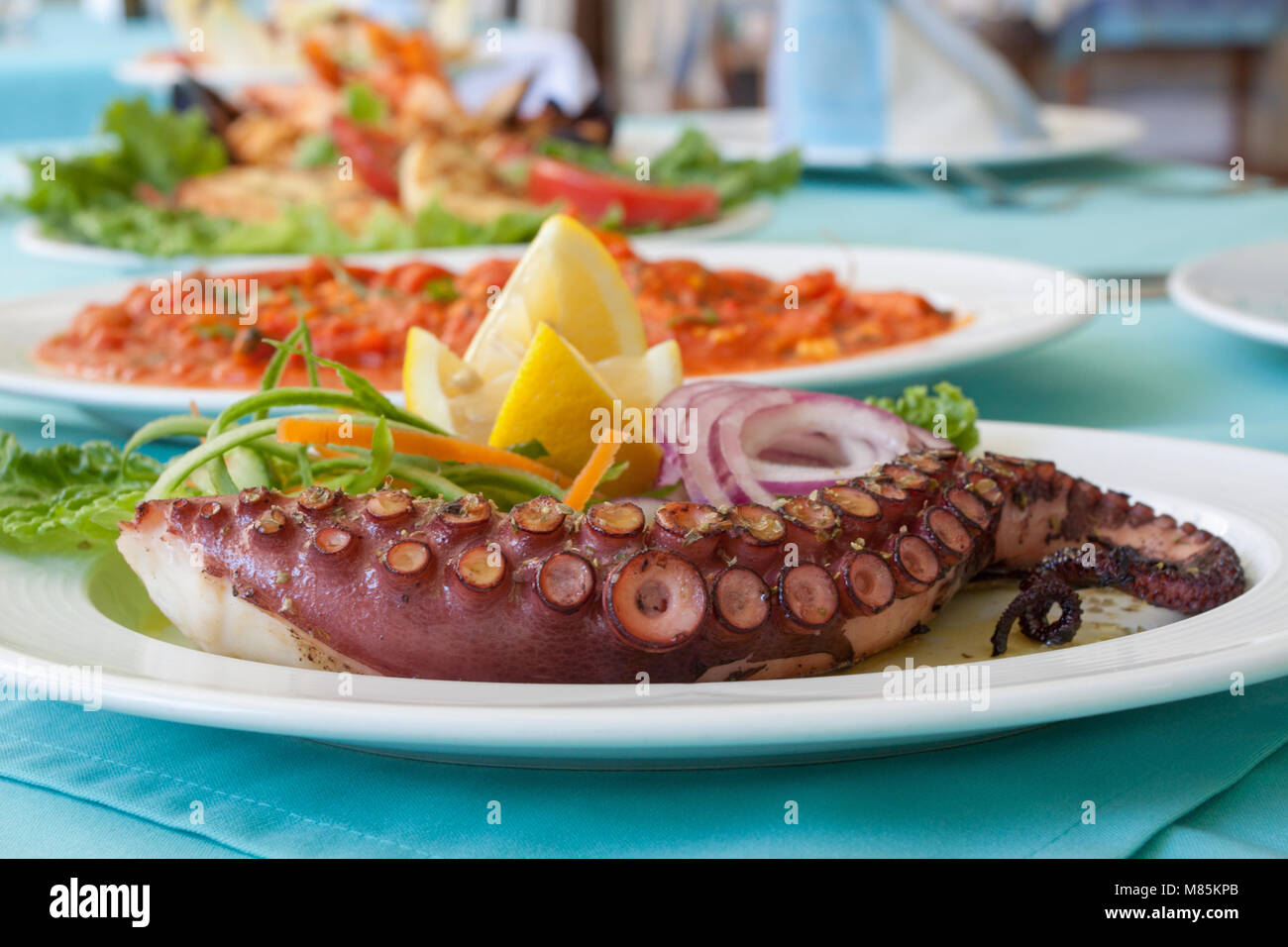 Meal Tentacle Octopus Stock Photo