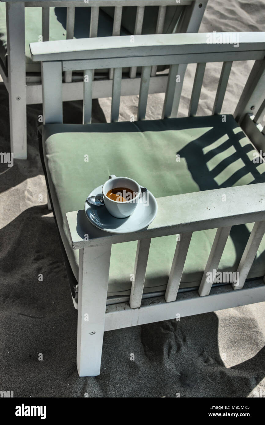 Stillleben am Strand - Strand Café Stock Photo