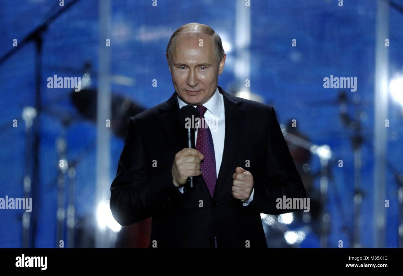 Putin Concert Russian President Vladimir Putin addresses a concert as part of his ...
