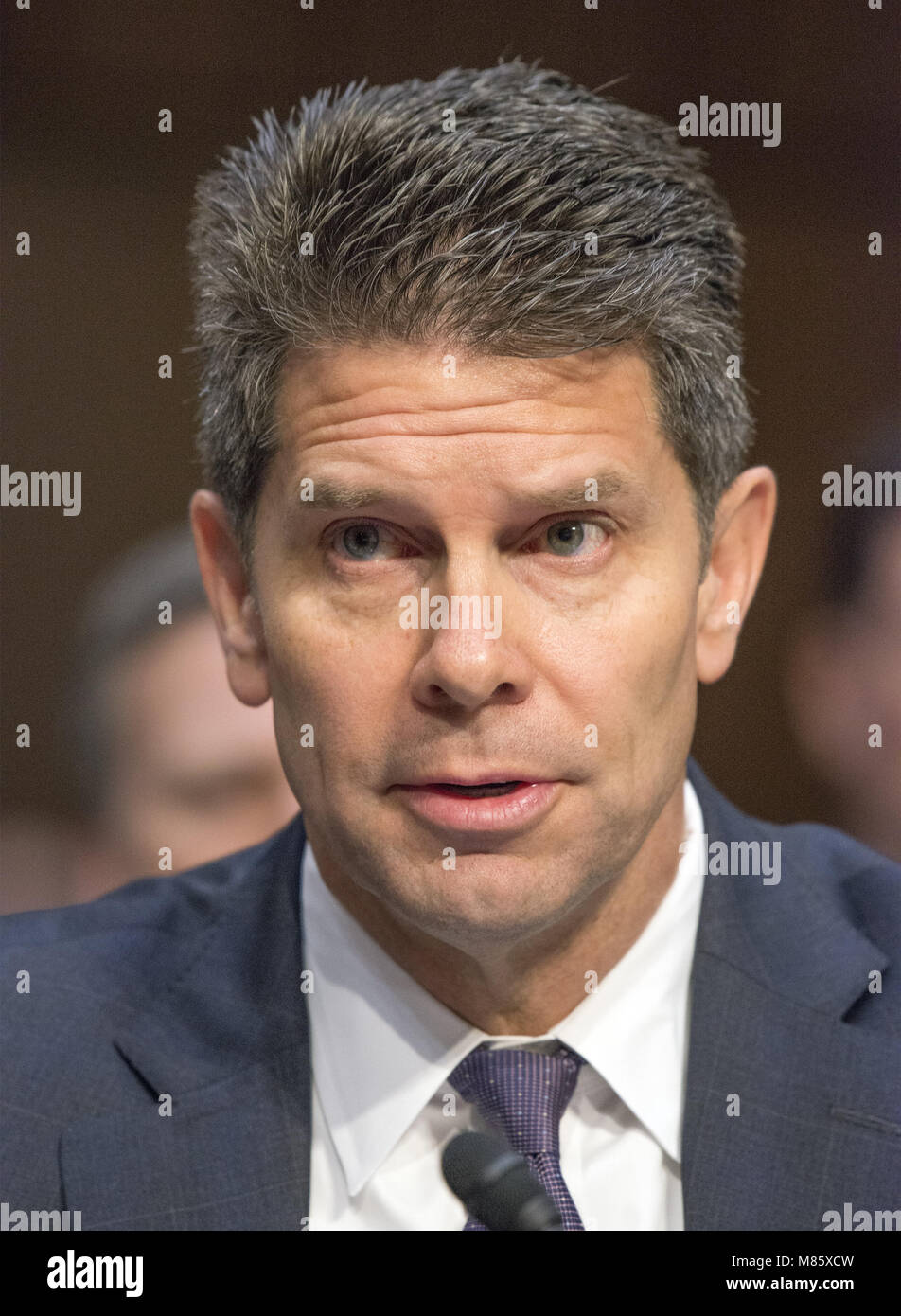 Washington, District of Columbia, USA. 14th Mar, 2018. David L. Bowdich, Acting Deputy Director of the Federal Bureau of Investigation (FBI), testifies before the United States Senate Committee on the Judiciary during ''an oversight hearing to examine the Parkland shooting and legislative proposals to improve school safety'' on Capitol Hill in Washington, DC on Wednesday, March 14, 2018.Credit: Ron Sachs/CNP Credit: Ron Sachs/CNP/ZUMA Wire/Alamy Live News Stock Photo