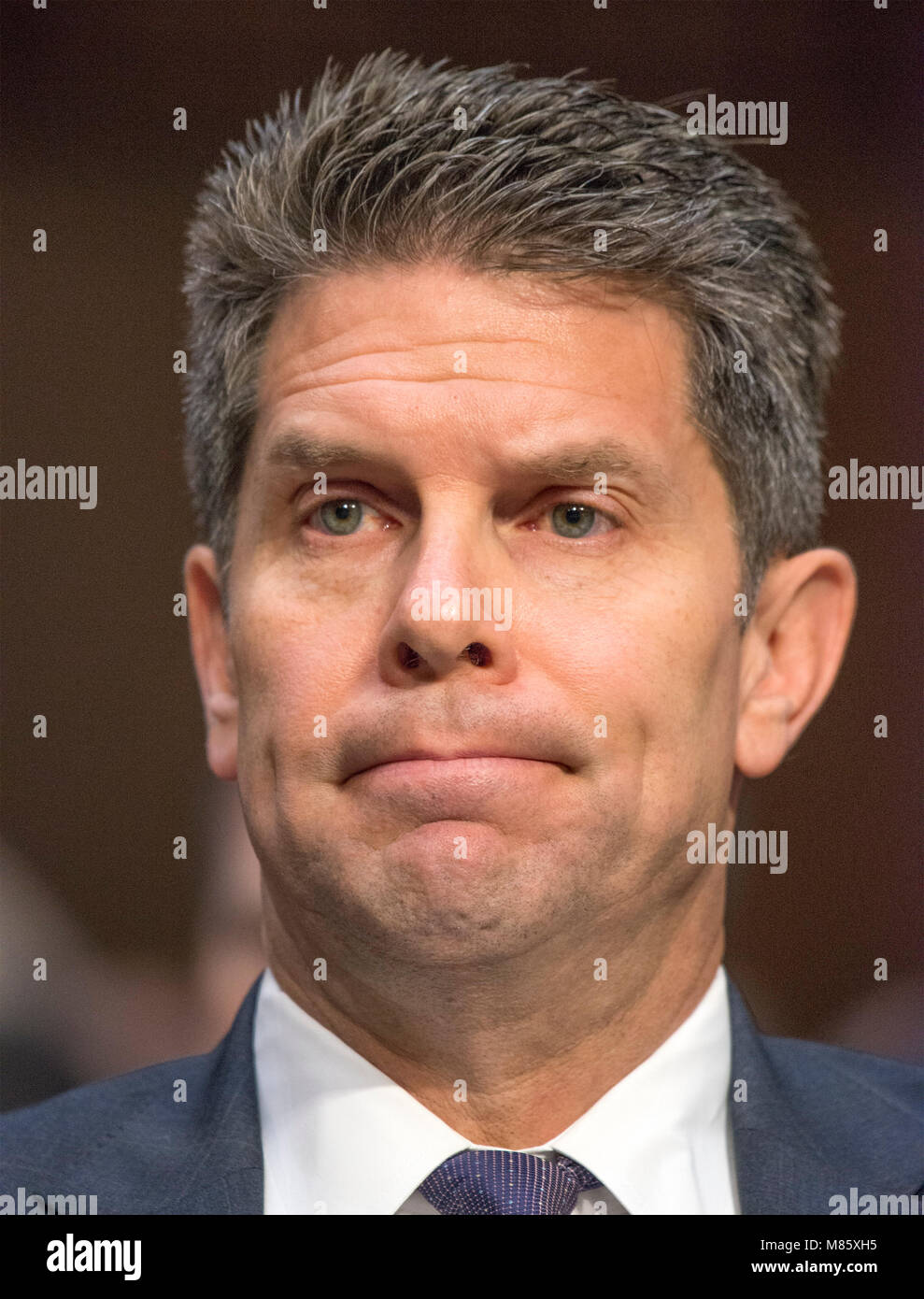 Washington, USA. 14th march, 2018. David L. Bowdich, Acting Deputy Director of the Federal Bureau of Investigation (FBI), testifies before the United States Senate Committee on the Judiciary during 'an oversight hearing to examine the Parkland shooting and legislative proposals to improve school safety' on Capitol Hill in Washington, DC on Wednesday, March 14, 2018. Credit: MediaPunch Inc/Alamy Live News Stock Photo