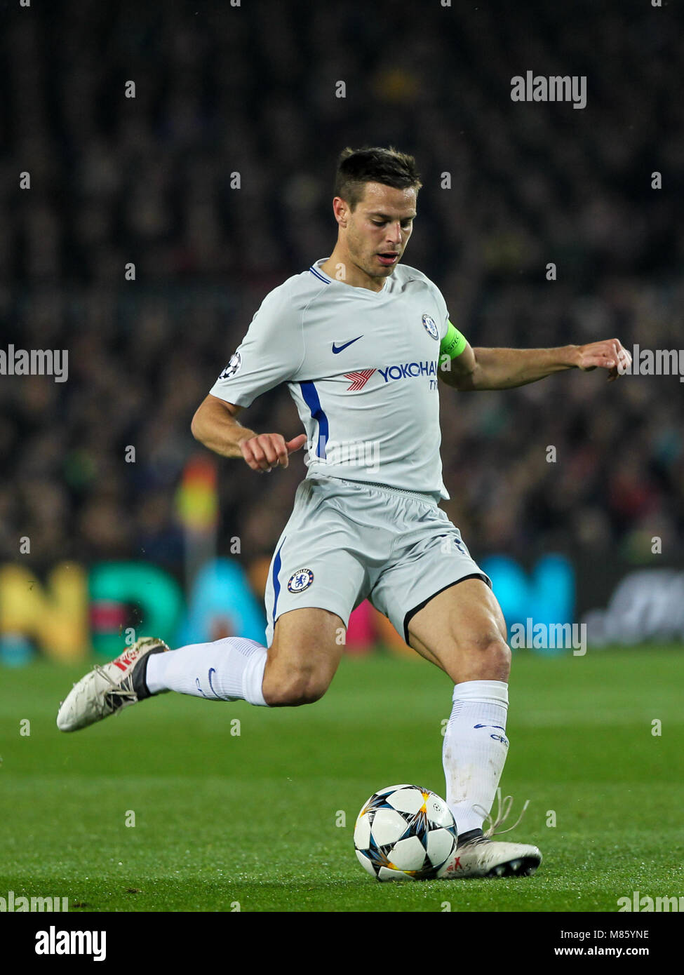 Barcelona, Spain. 14th March 2018; Cesar Azpilicueta, Chelsea FC player ...