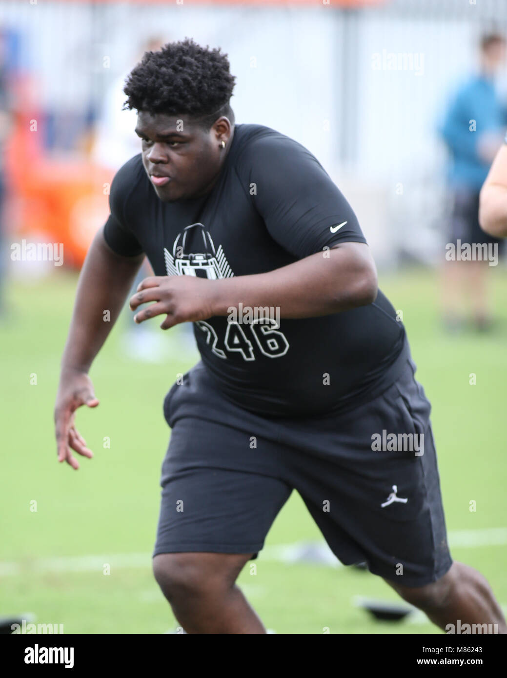 DL Lincoln (tacoma) Jayden Simon #246 at the Nike Football The Opening  Regional Los Angeles on March 11, 2018 at Chargers Practice Facility. Photo  by Jevone Moore Stock Photo - Alamy