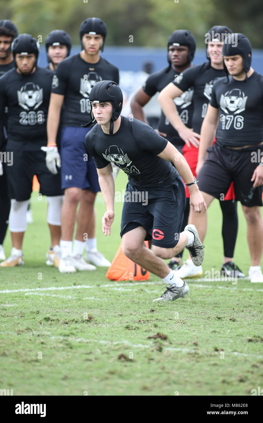 LB Grace Brethren Josh Henderson #194 at the Nike Football The Opening  Regional Los Angeles on March 11, 2018 at Chargers Practice Facility. Photo  by Jevone Moore Stock Photo - Alamy