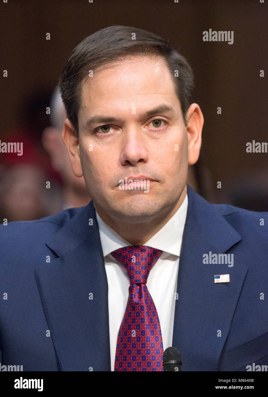 United States Senator Marco Rubio (Republican of Florida) testifies ...