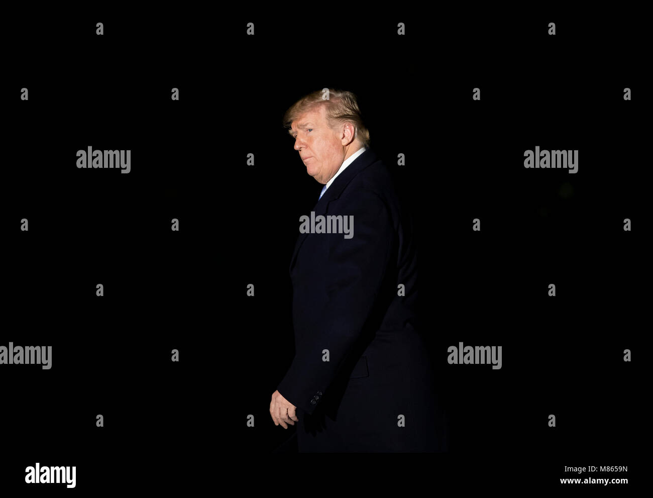 United States President Donald J. Trump arrives at the White House in ...