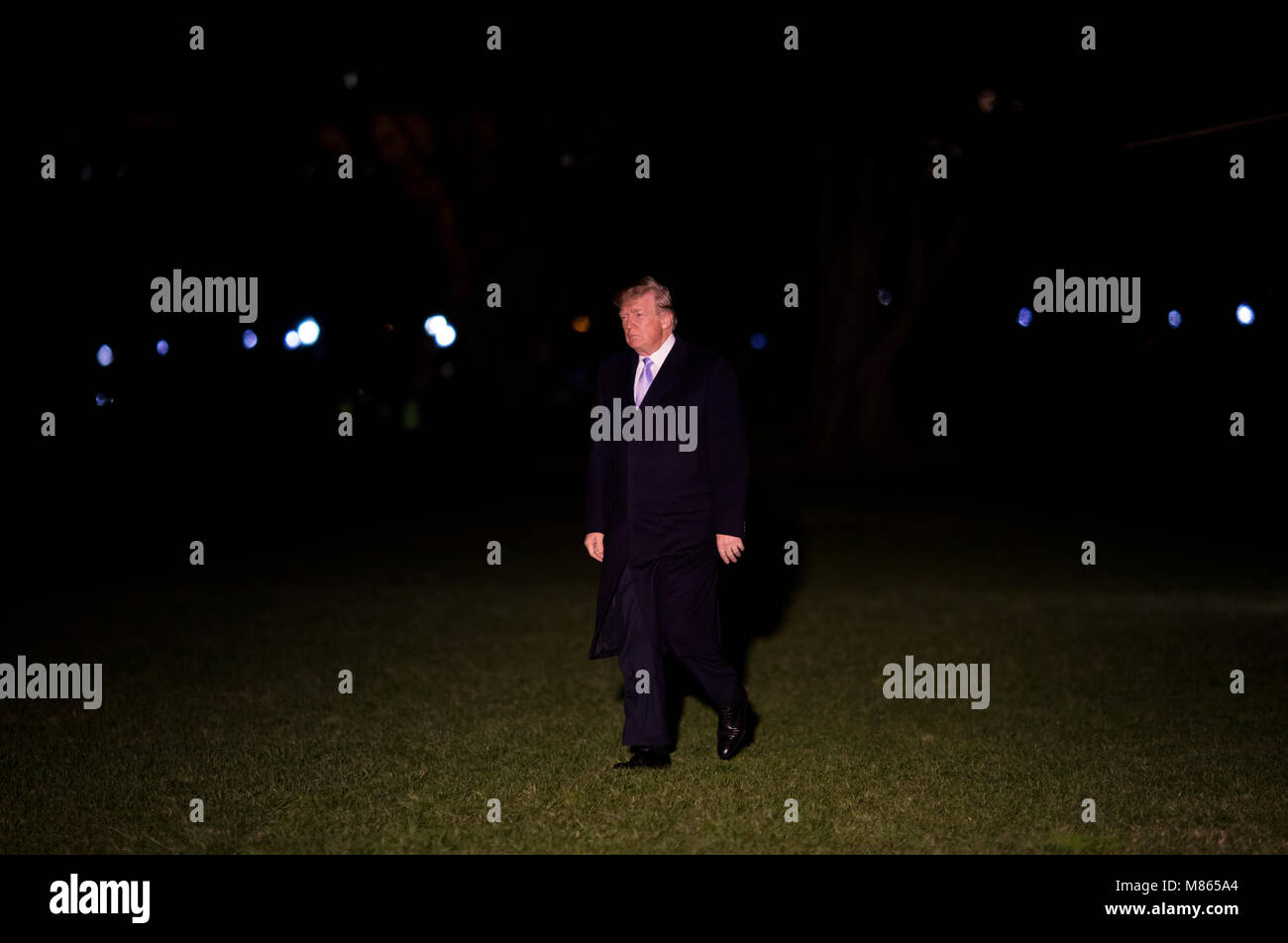 United States President Donald J. Trump arrives at the White House in ...