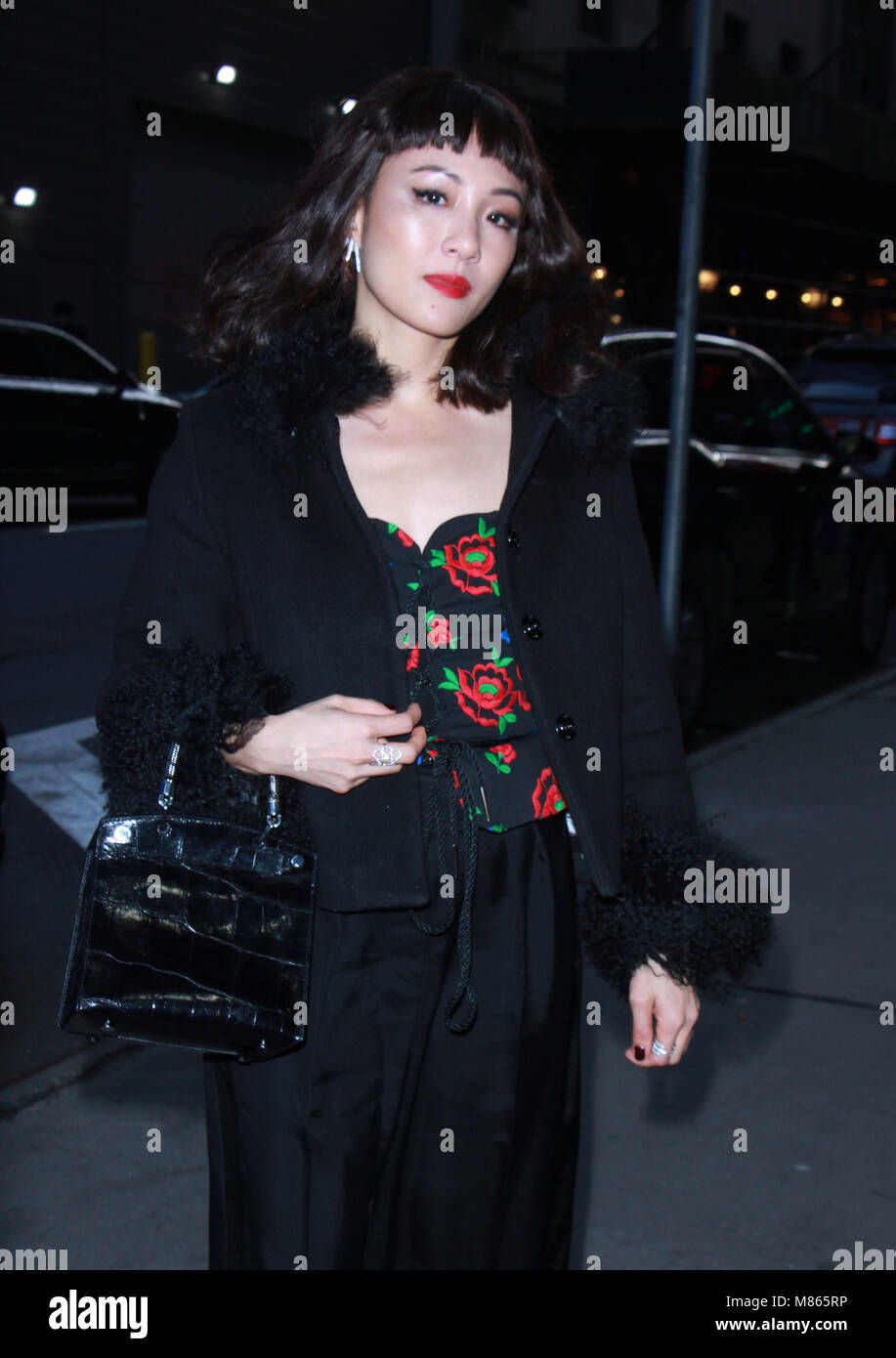 New York, NY, USA. 15th Mar, 2018. Constance Wu seen in New York City while promoting her new movie Crazy Rich Asians and ABC 's Fresh of the Boat on March 15, 2018 in New York City. Credit: Rw/Media Punch/Alamy Live News Stock Photo