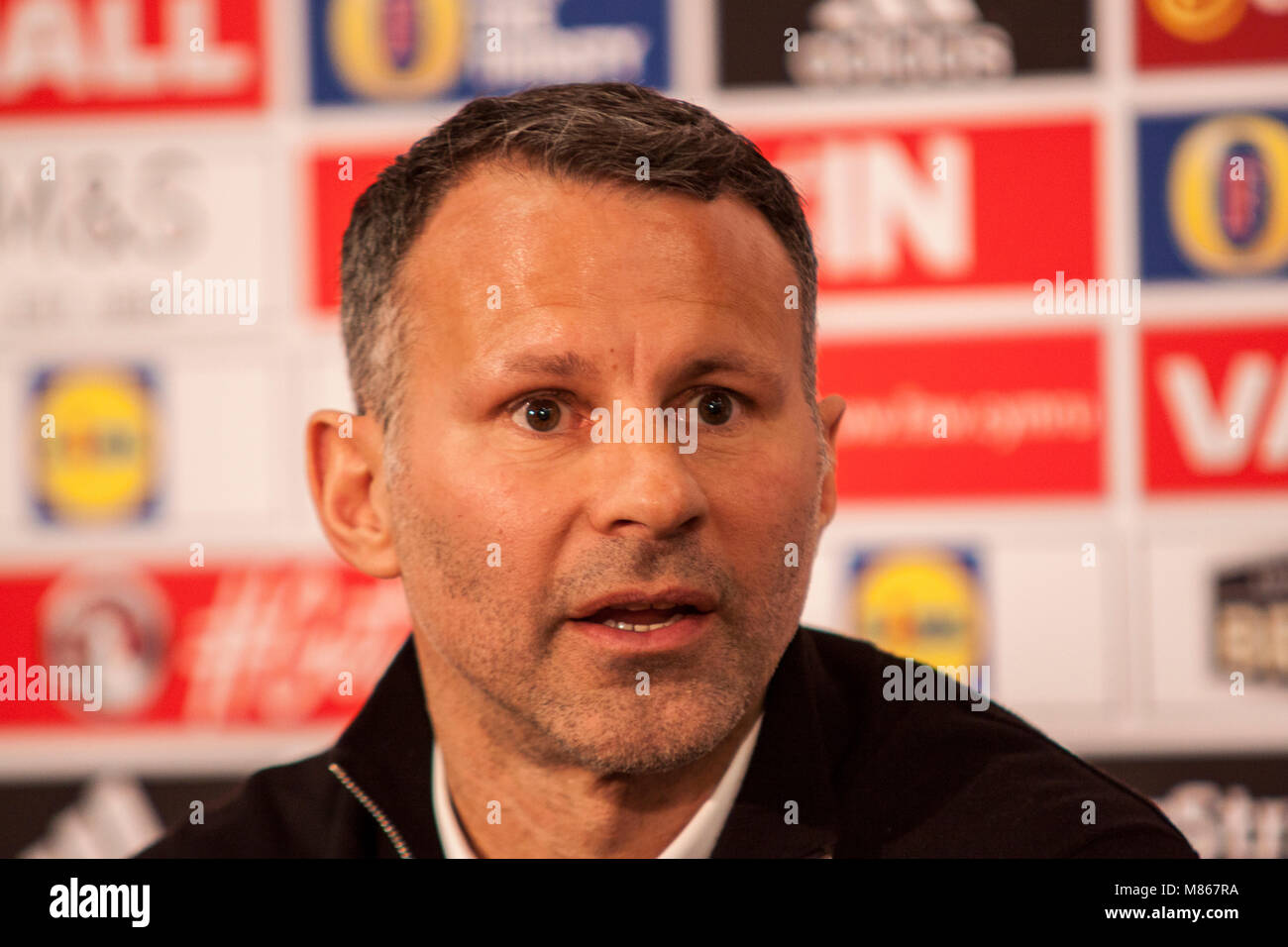 St Fagans, Wales. 15th Mar, 2018. Wales Manager Ryan Giggs names his first Welsh Squad for the upcoming China Cup tournament. Lewis Mitchell/Alamy Live News. Stock Photo