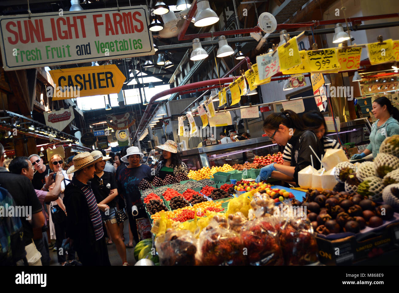 Granville Island food market, Vancouver, Canada Stock Photo