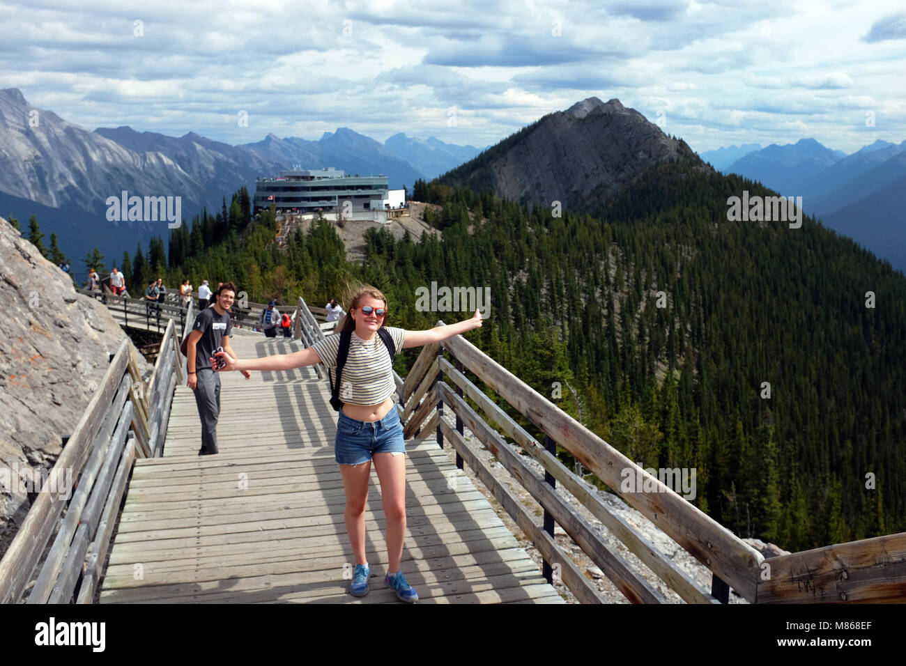 Canadian Rockie Mountains, Sulpher Mountain, Banff National Park. Stock Photo