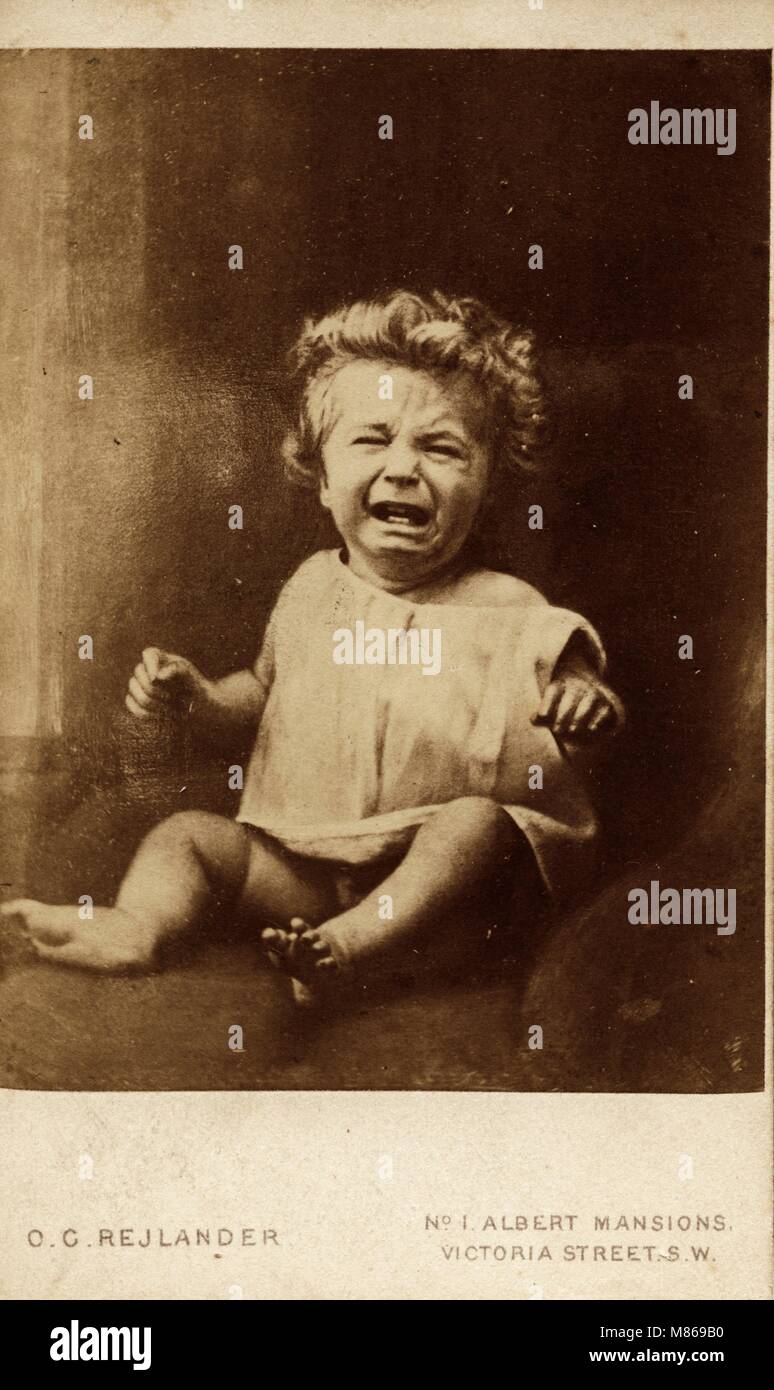 Mental Distress aka Ginx's Baby, ca 1872, by Oscar Rejlander Stock Photo