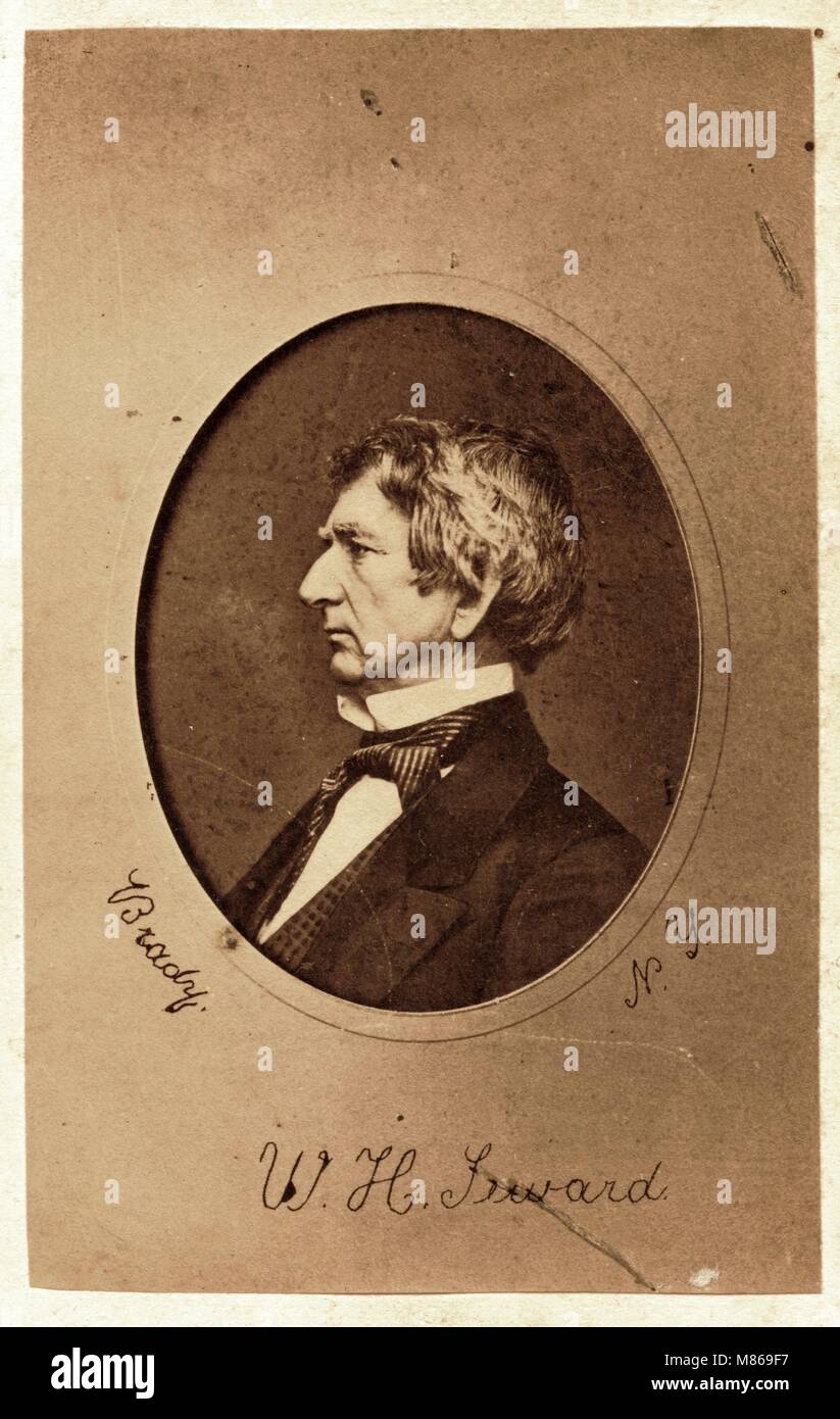 William H Seward by Mathew Brady, 1850 Stock Photo