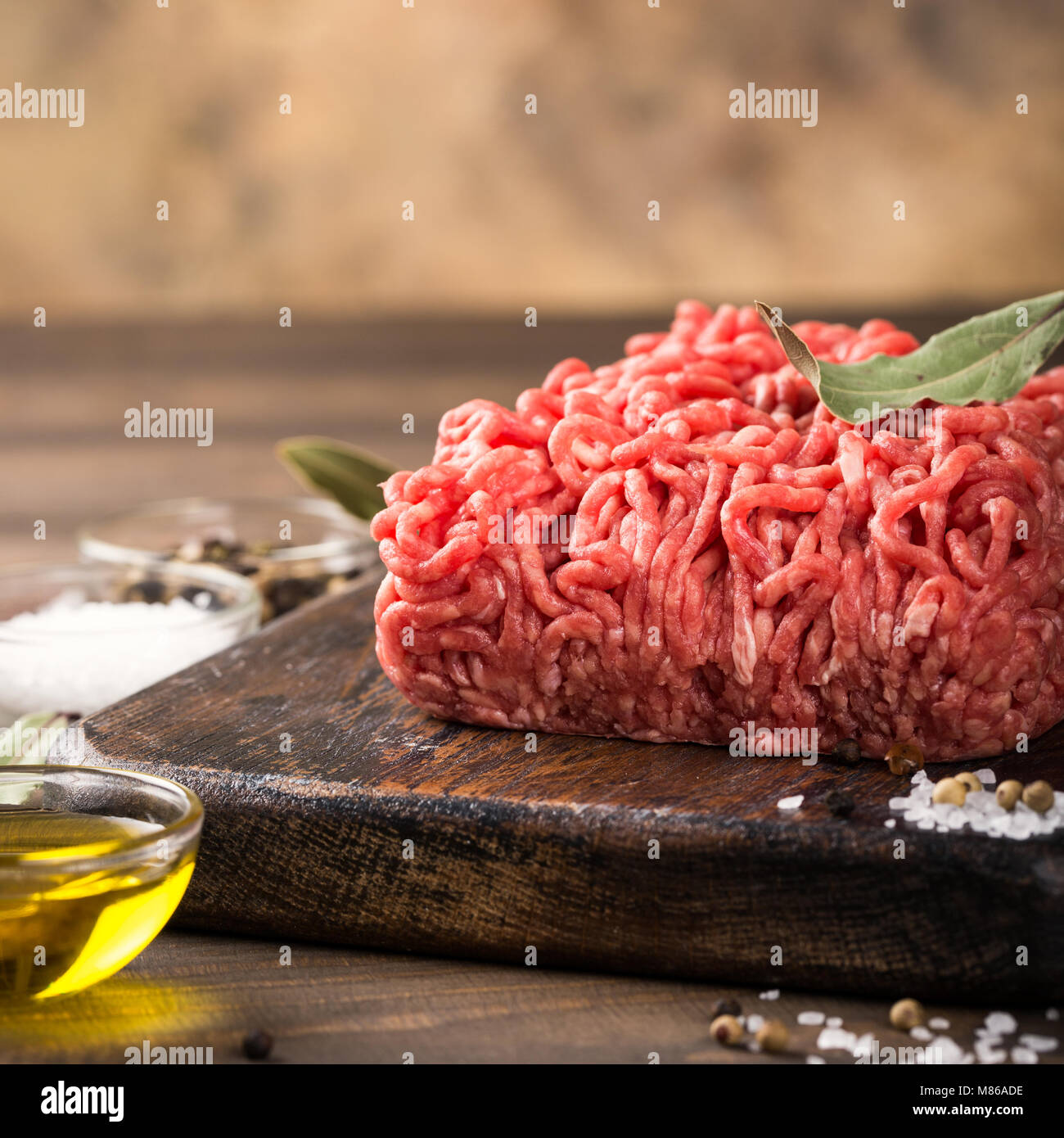 Fresh raw beef minced meat Stock Photo - Alamy
