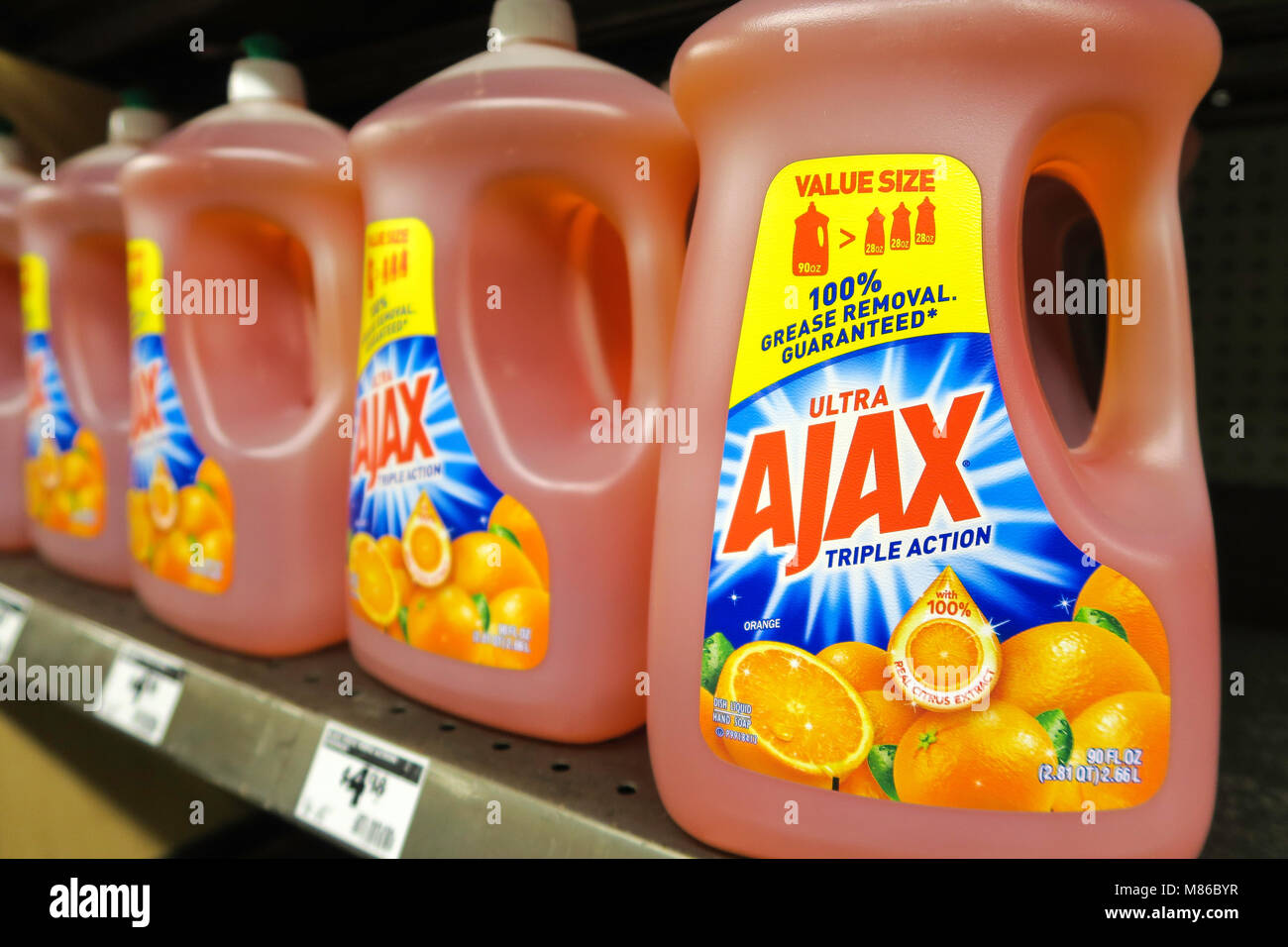 Home Depot Cleaning Products Store Display, NYC Stock Photo