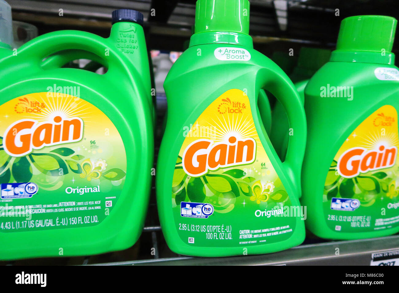 Home Depot Cleaning Products Store Display, NYC Stock Photo