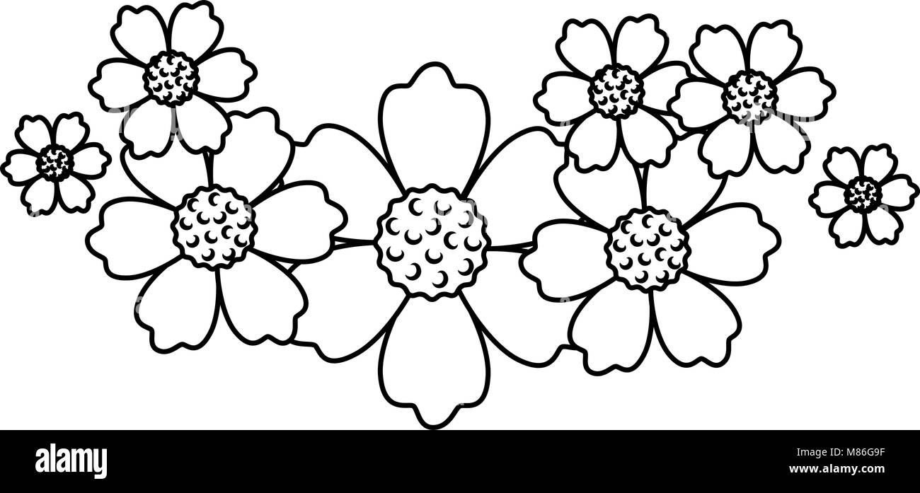 floral wreath crown frame vector illustration design Stock Vector Image ...