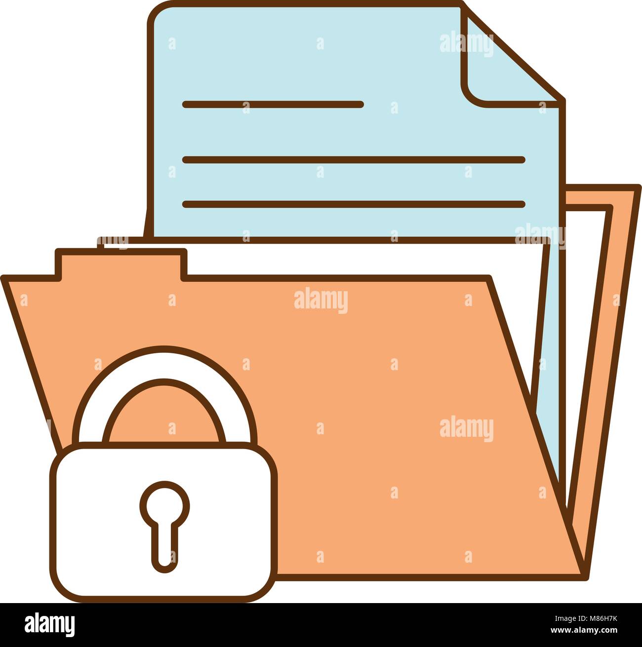 file folder with padlock Stock Vector Image & Art - Alamy