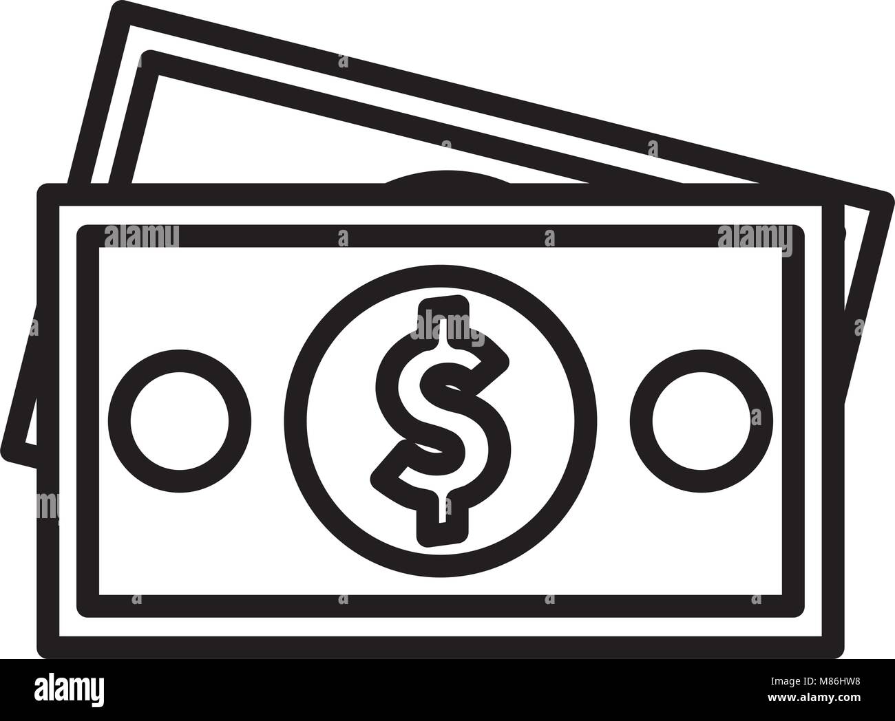 bill dollar money icon Stock Vector Image & Art - Alamy