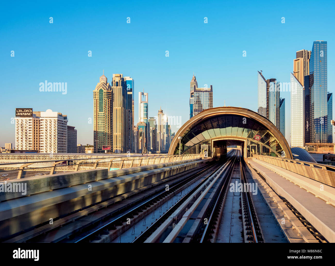 Dubai Metro, Dubai, United Arab Emirates Stock Photo