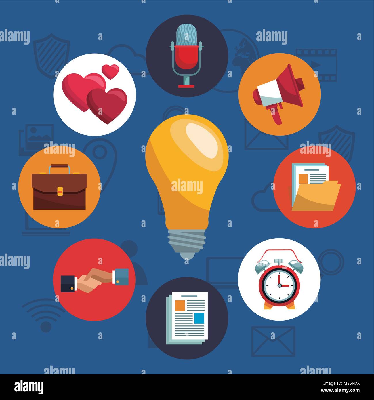 Social network and media icons vector illustration graphic design Stock ...