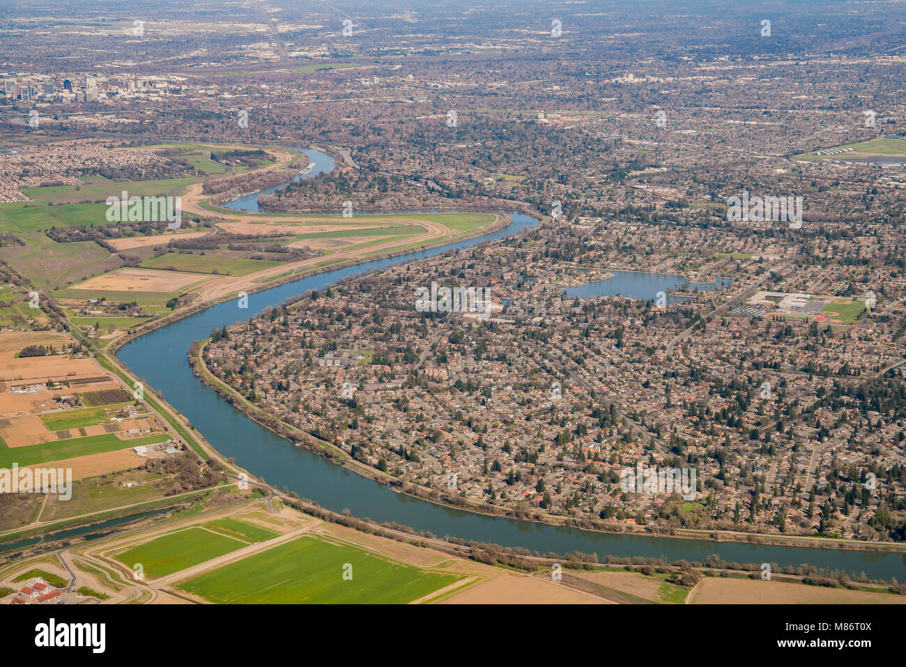 Aerial view of the Pocket-Greenhaven, Sacramento County Stock Photo - Alamy