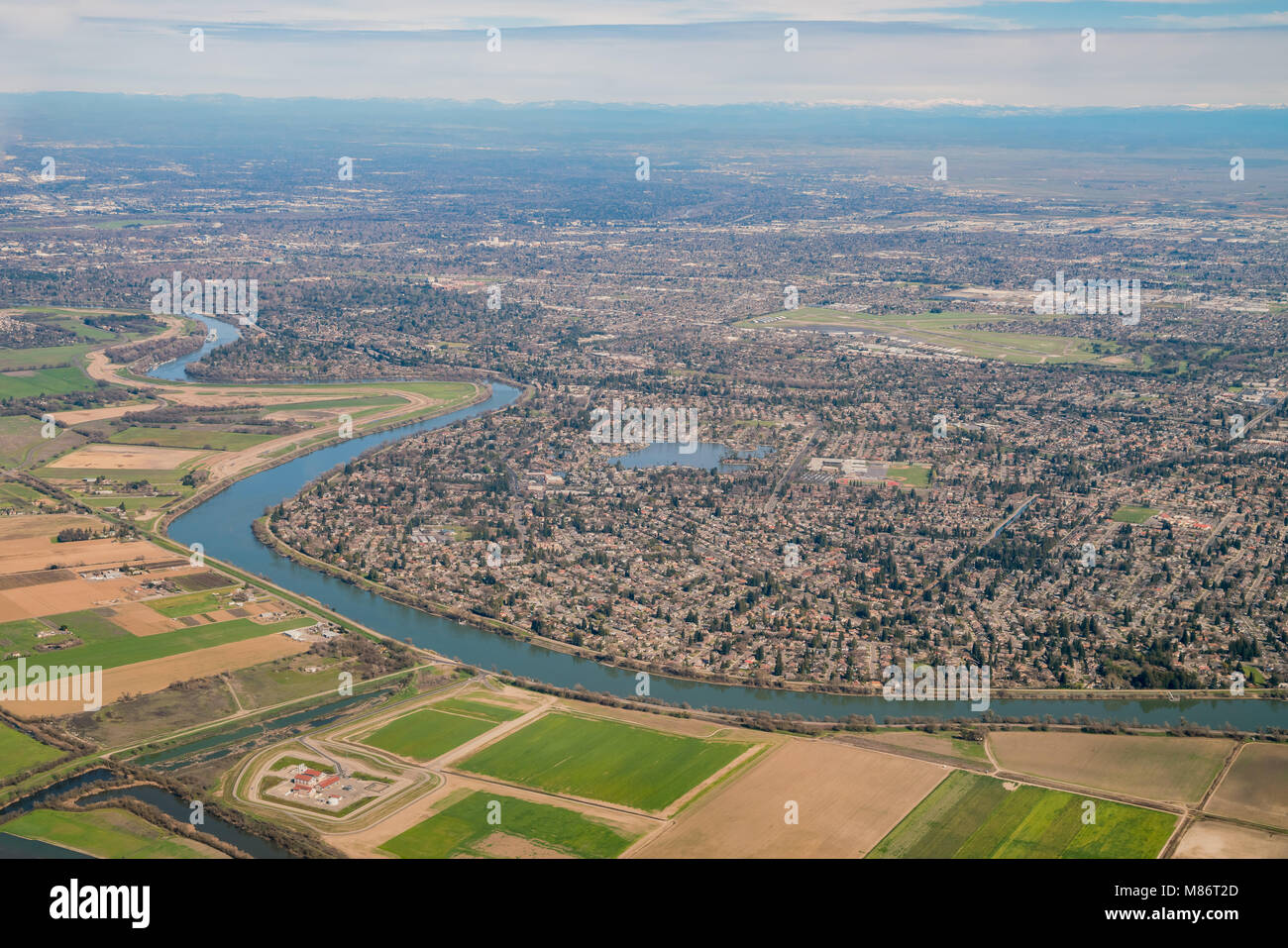 Aerial view of the PocketGreenhaven, Sacramento County Stock Photo Alamy