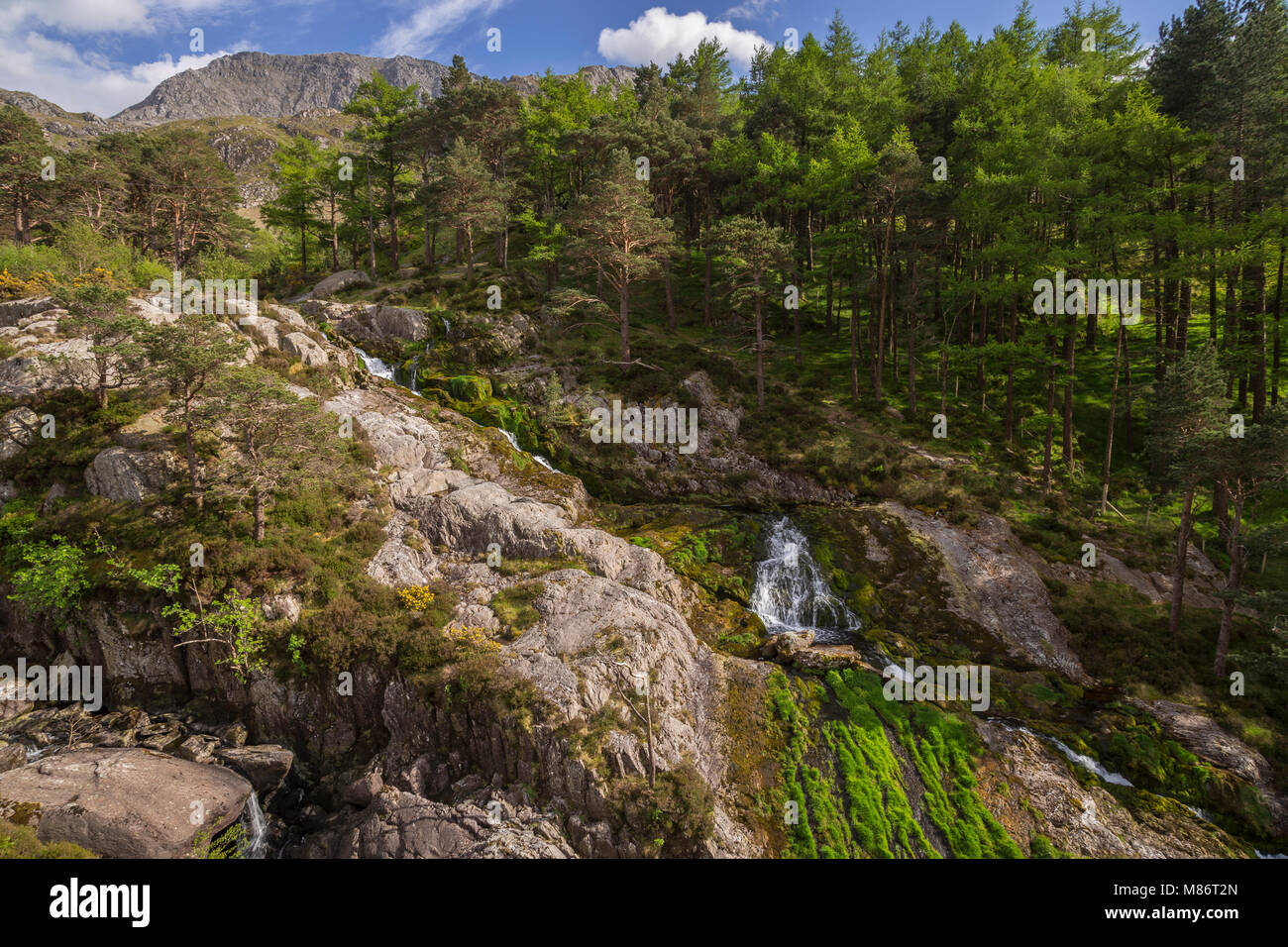 The head of the Nant Ffrancon valley in Snowdonia, North Wales Stock Photo