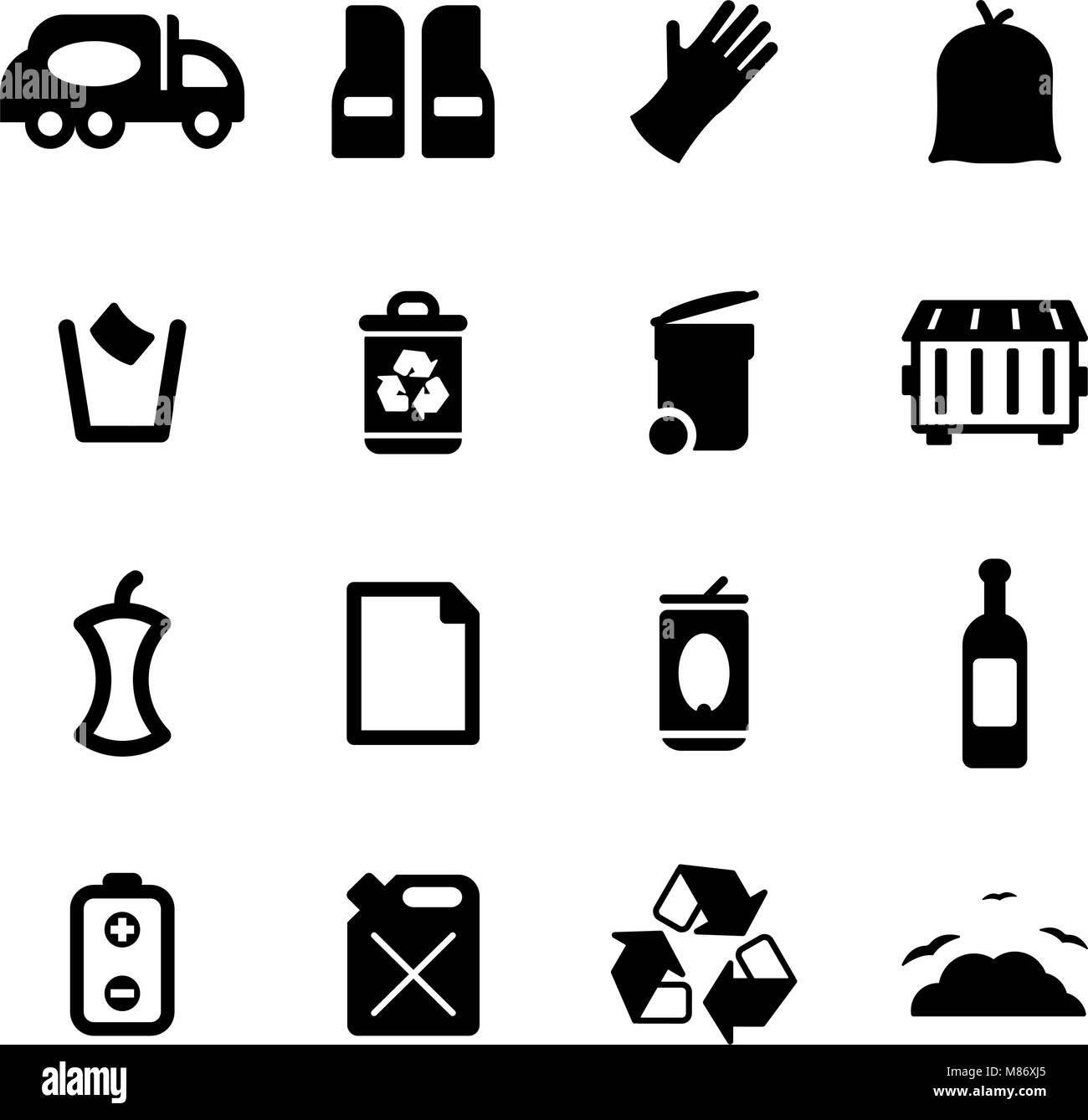 Blank garbage truck Stock Vector Images - Alamy