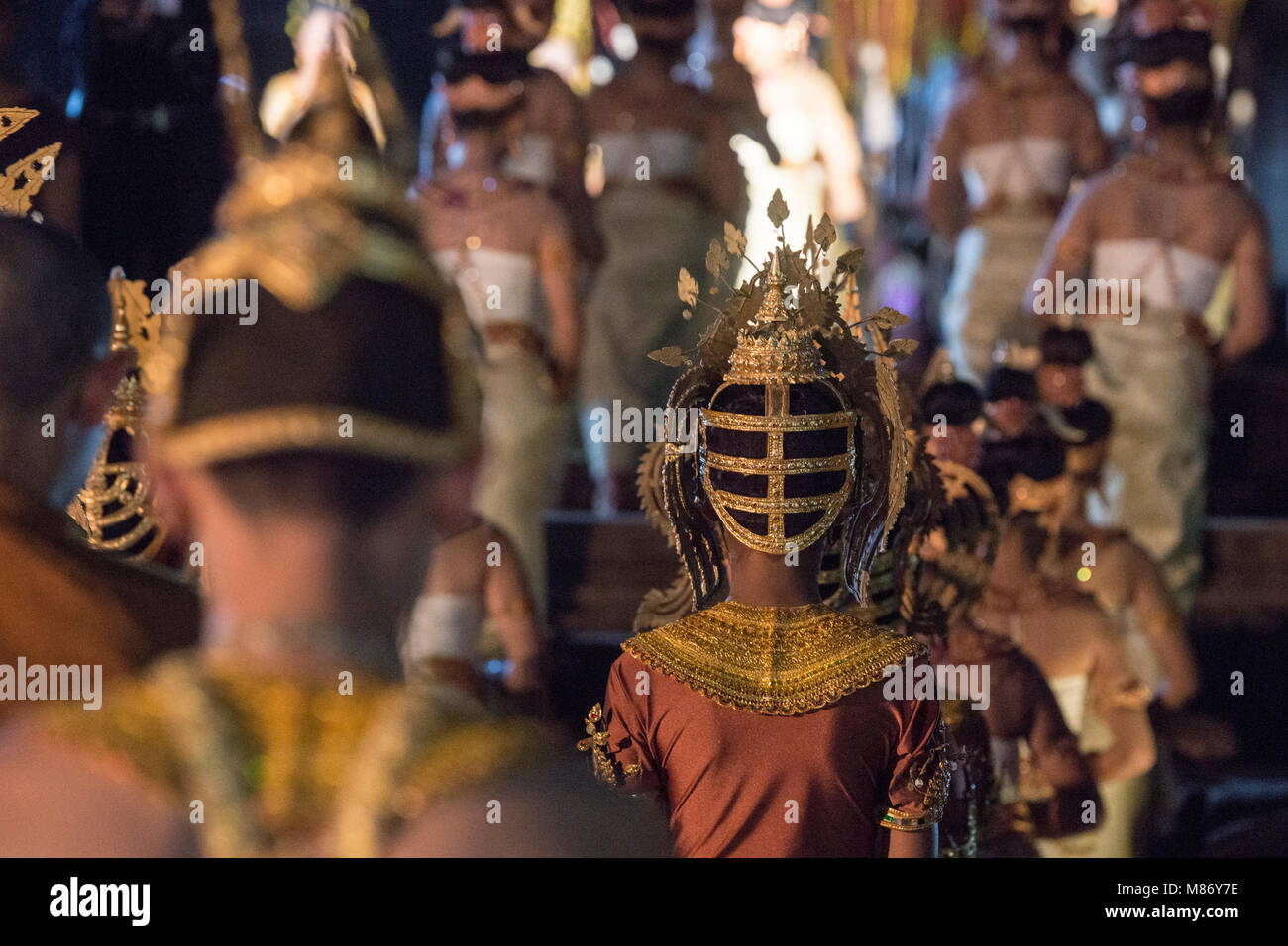 traditional dress Khmer dance girls at the Khmer Temple Ruins at the ...