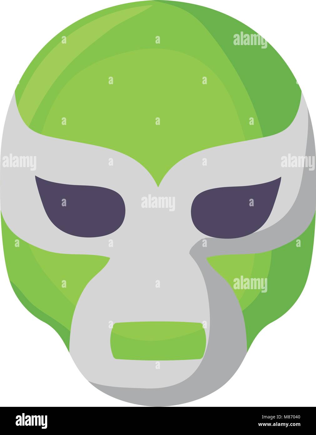 wrestling mask icon over white background, colorful design. vector