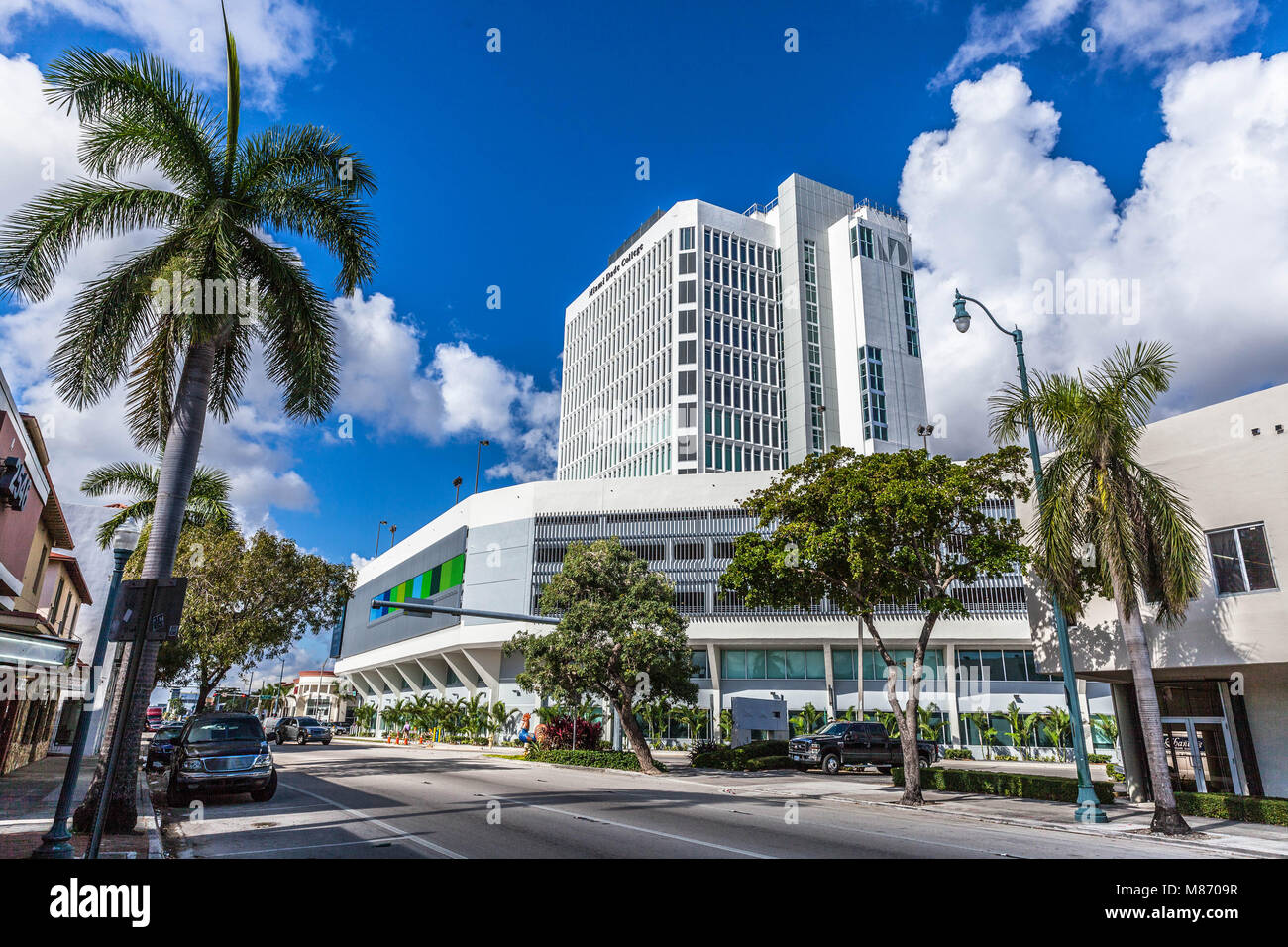 Miami Dade Campus Interamerican Campus, Little Havana, 627 SW 27th Ave, Miami, FL 33135, USA. Stock Photo