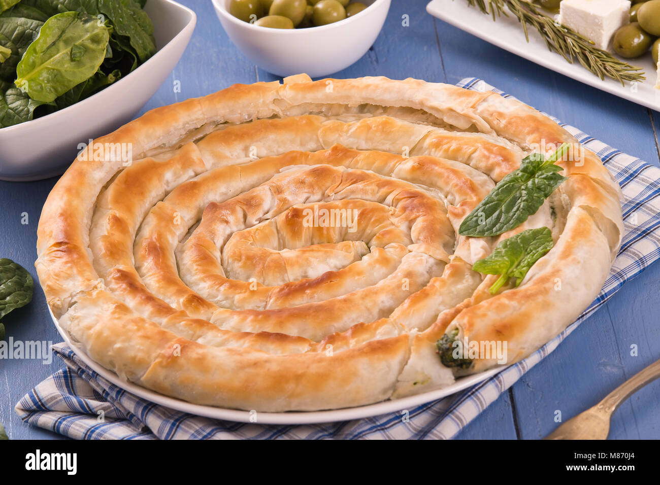 Greek spinach pie Stock Photo - Alamy