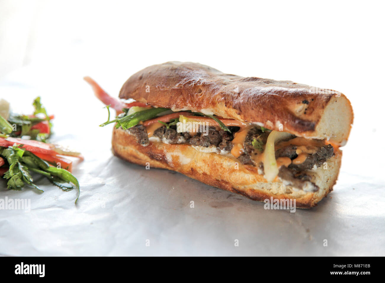 Vietnamese banh mi sandwich Stock Photo