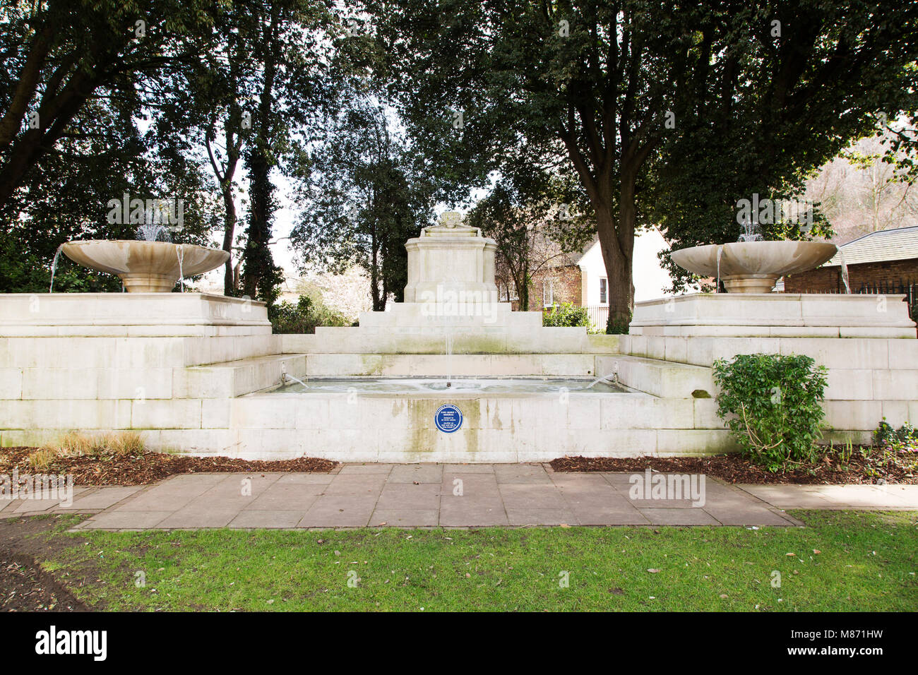 The George V Memorial Fountain in Windsor, England. The fountain was designed by Sir Edwin Lutyens and was unveiled by King George VI on 23 April 1937 Stock Photo