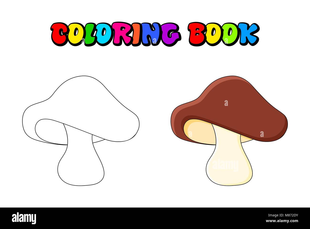 Mushroom coloring book hi-res stock photography and images - Alamy