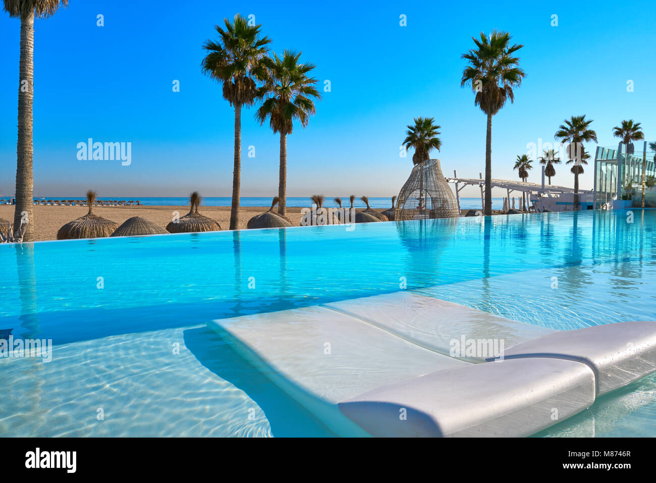 Palm sunroof sunny beach hi-res stock photography and images - Alamy