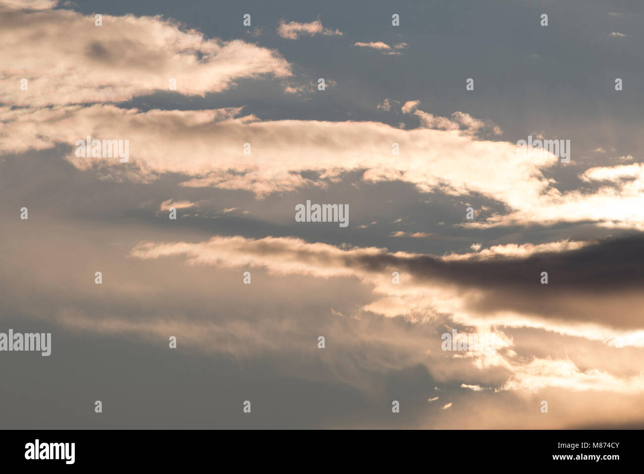 a beautiful sky with clouds at sunset Stock Photo - Alamy