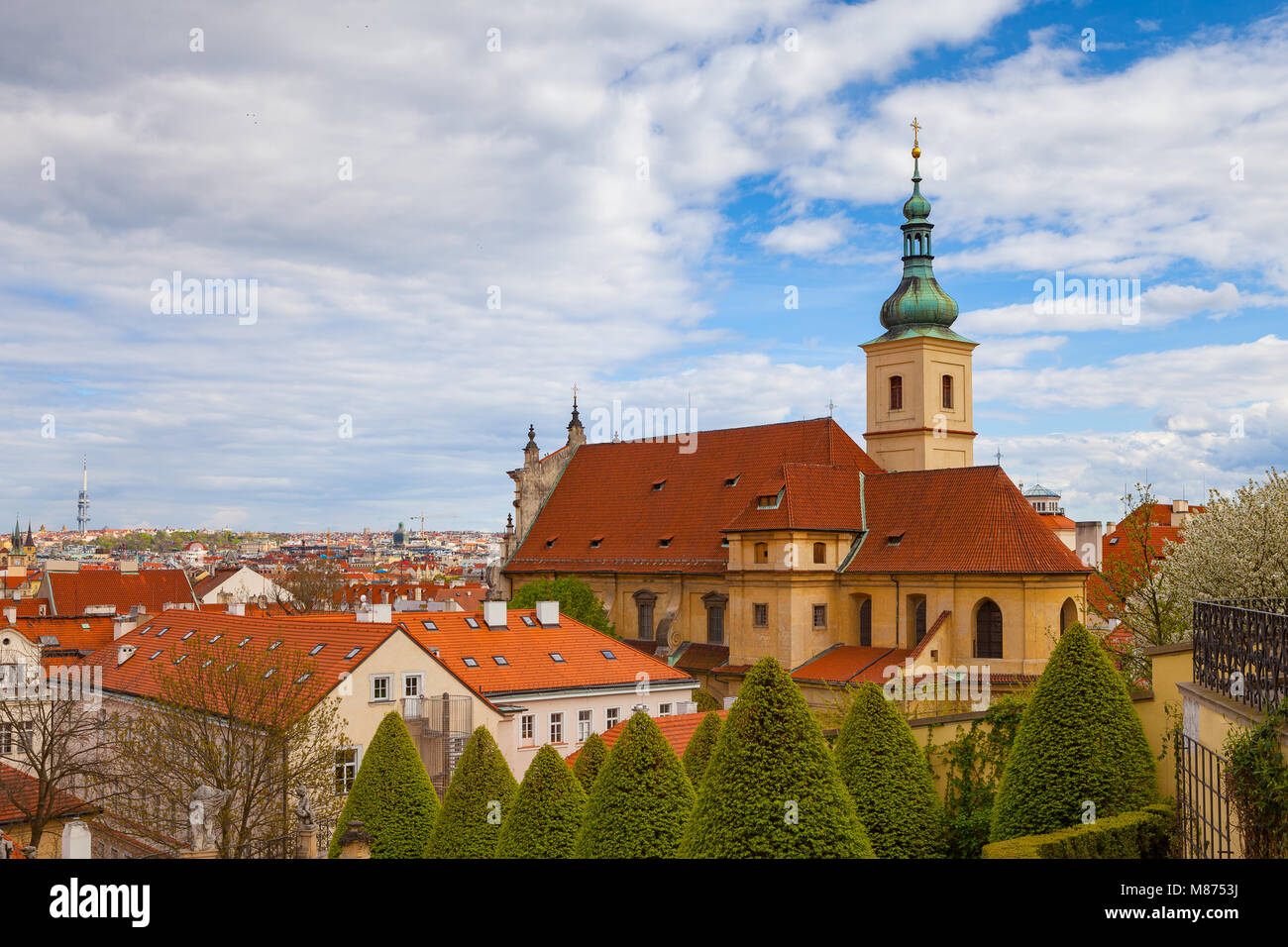 Church of Our Lady Victorious in Mala Strana of Prague Stock Photo