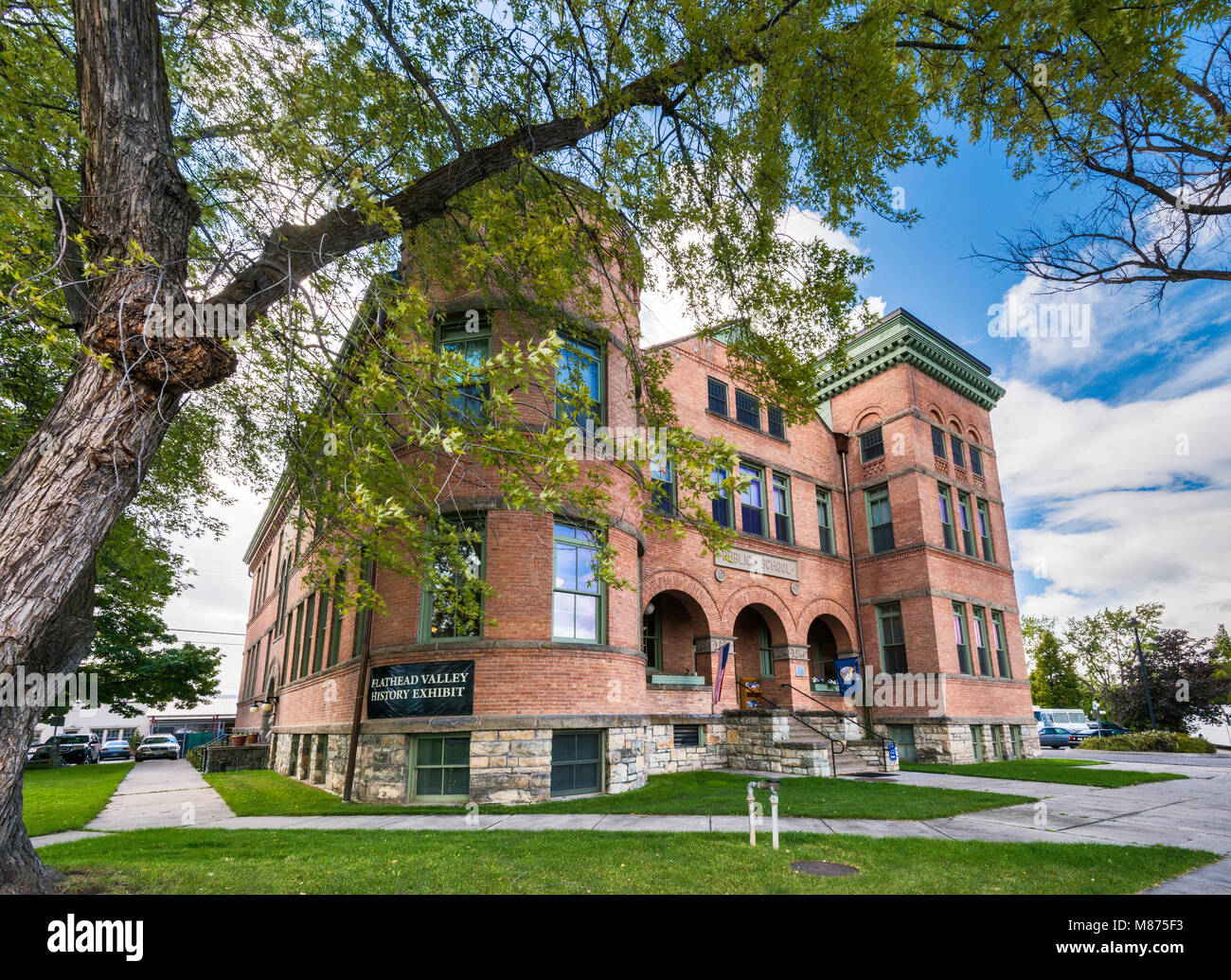 Museum at Central School in Kalispell, Flathead Valley, Montana, USA Stock Photo Alamy