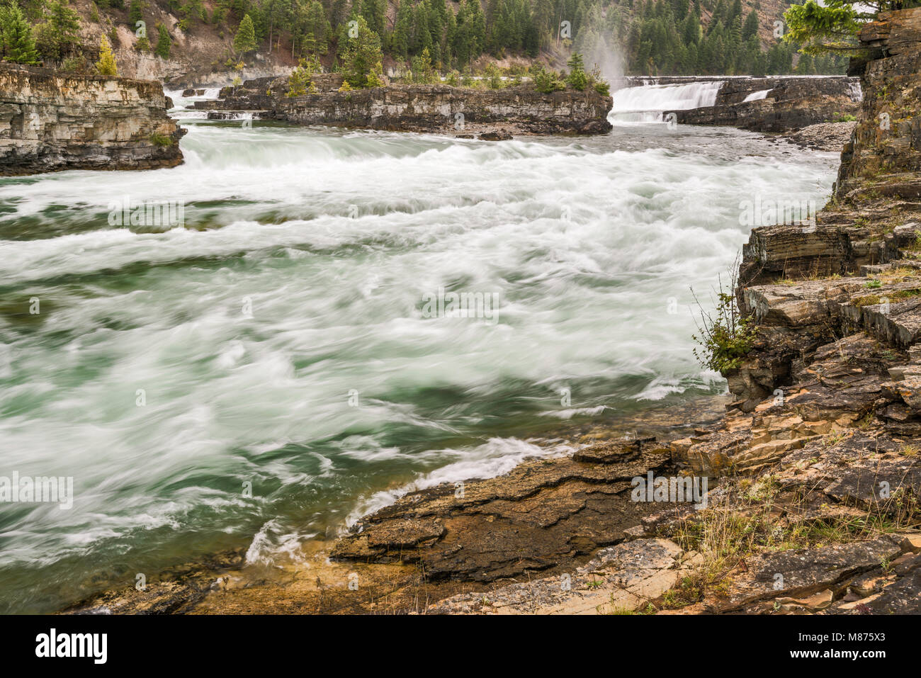 Kootenai Falls on Kootenai River, Kootenai National Forest, near Libby