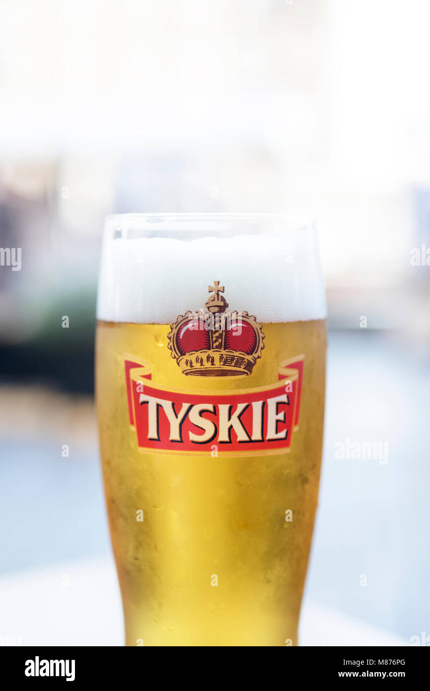 gdansk-poland-polish-local-beer-tyskie-stock-photo-alamy